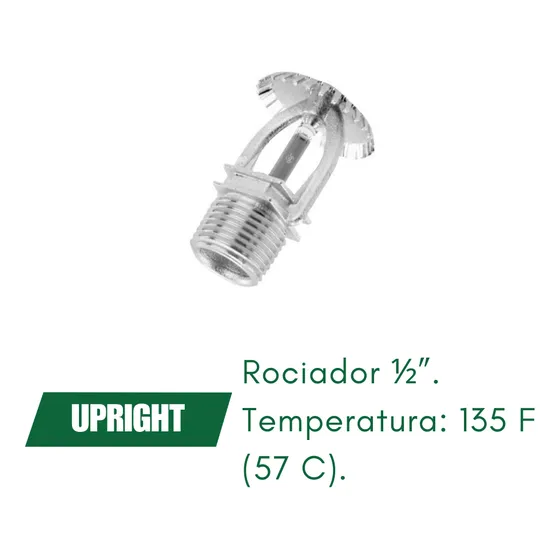 Rociador Upringht Rosca Exterior !/2