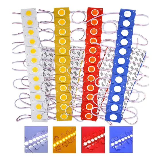 20 Módulos De 9 Led Cob Plasma Redondos Alta Intensidad 2.4w