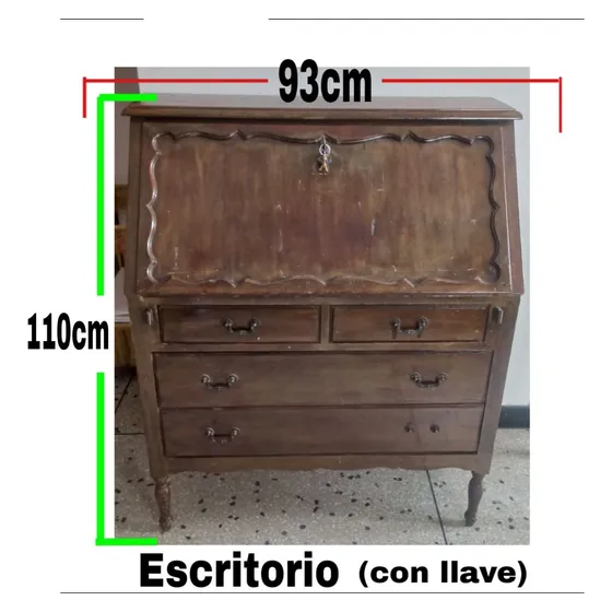 Escritorio De Madera Con Llave