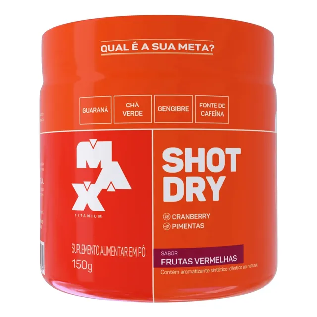 Shot Dry Pré Treino Diurético 150g - Max Titanium