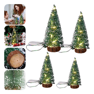 Árbol De Navidad Con Luces, Decoración Navideña, 4 Unidades Árbol De Navidad Con Luces, Decoración Navideña, 4 Unidades