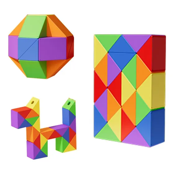 Fidget Snake Cube Puzzles Twist Toys Para Niños Juguete Sens