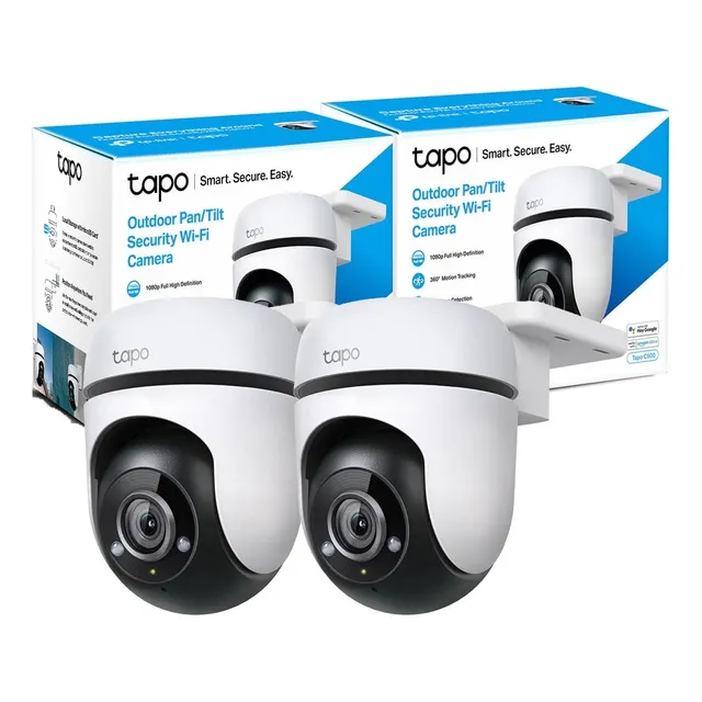 Kit De 2 Cámaras Exterior 360° Wifi Ptz Tp-link Tapo C500