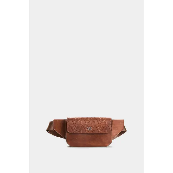 Vélez Riñonera Dune De Cuero Para Hombre Silueta Hexagonal M Color Marrón claro