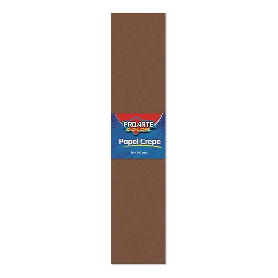 Papel Crepé 10 Pliegos De 50x200 Cms Proarte Color Cafe Oscuro