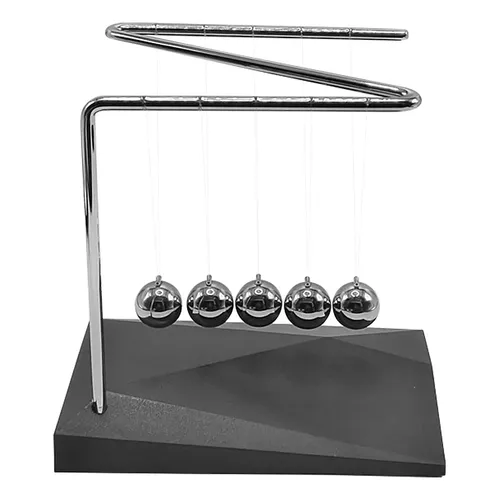 Cuna De Newton Con Bolas De Acero Inoxidable – Péndulo De Escritorio Para Decoración, Alivio De Estrés Y Demostración De Física, Regalo Educativo Para Oficina O Estudio