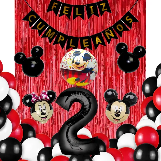 Combo Globos Mickey Mouse Y Minnie Deco Disney Cumple Candy