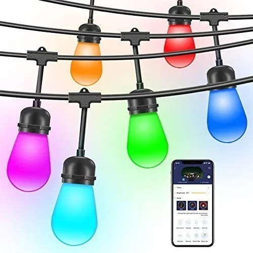Extension De Luces Led Vintage Rgb 11w 7.2mts 12 Socates