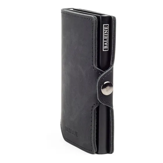 Billetera Para Tarjeta De Debito Y Crédito Con Broche Full Black