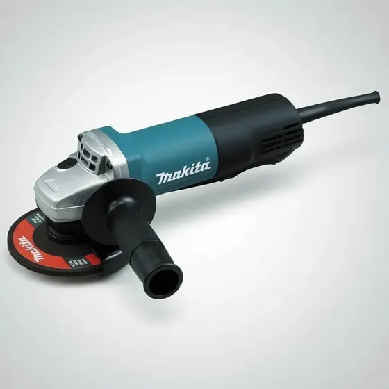 Amoladora angular Makita 9557HPG color turquesa 840 W 220 V + accesorio