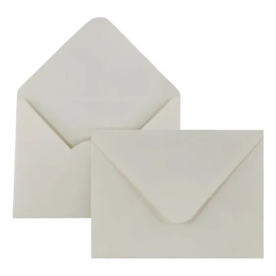 50 Sobres Mini Tarjetas Invitaciones Dinero Colores 11x8cm Color Marfil - 100g - 8x11cm