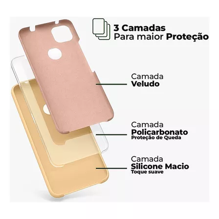 Capinha Silicone Compatível C/ Galaxy S20 Ultra Veludo Cover Cor Violeta