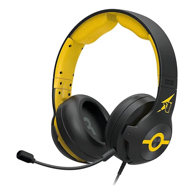 Audifono Gamer Pro Pokemon Pikachu Cool Nintendo Switch Color Negro