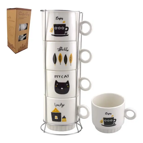 Juego De Tazas Para Café 4 Piezas