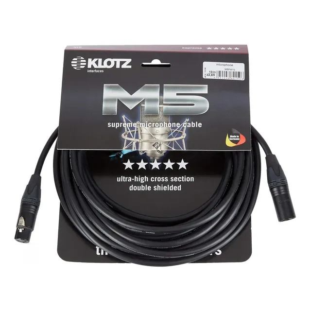 Cable De Micrófono Xlr Klotz M5fm10 10 Mts Negro