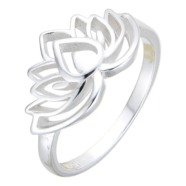 Anillo Plata 925 Flor De Loto Mujer