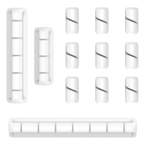 Clips Para Cabl 9 Soporte Adhesivo Blanco 3 Organizar Casa