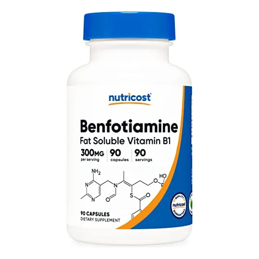 Suplemento Nutricost Benfotiamina 300 Mg 90 Cápsulas