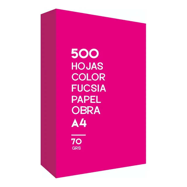 Papel Color Fucsia 500 Hojas  A4 70 Grs Consulte Otros Color