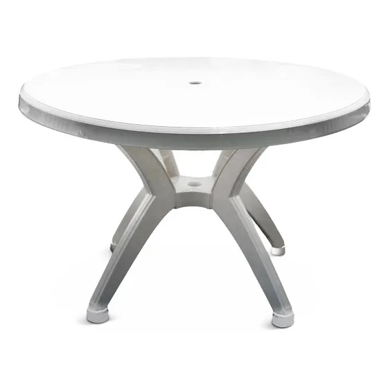 Mesa Redonda Plástica 120cm Gala Colombraro Color Blanco