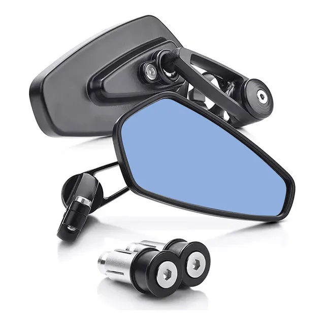 2 Pz Moto Espejos Ajustables Para Manillar De 22mm