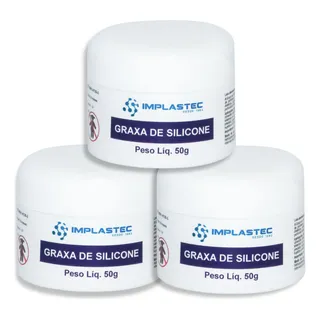 Kit 3 Graxa De Silicone Dielétrica Pote 50g Implastec Kit 3 Graxa De Silicone Dielétrica Pote 50g Implastec