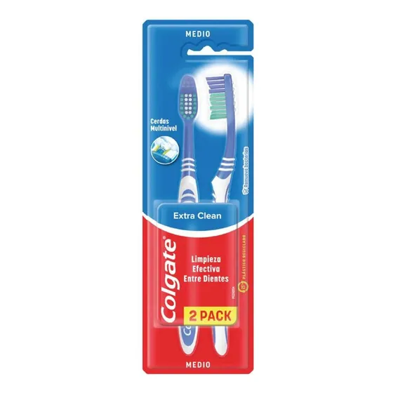 Cepillo De Dientes Colgate Extra Clean 2x1
