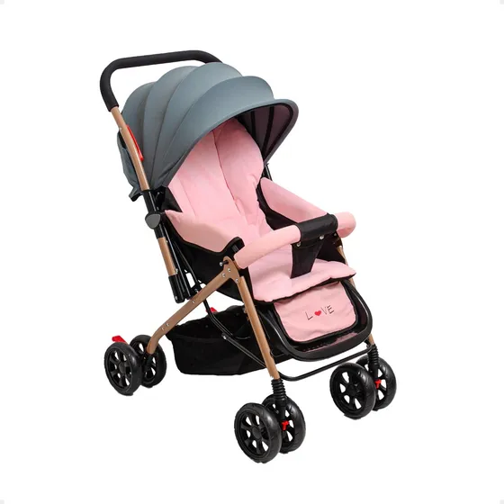 Cochecito de paseo Love 172 rosa 05 con chasis color negro