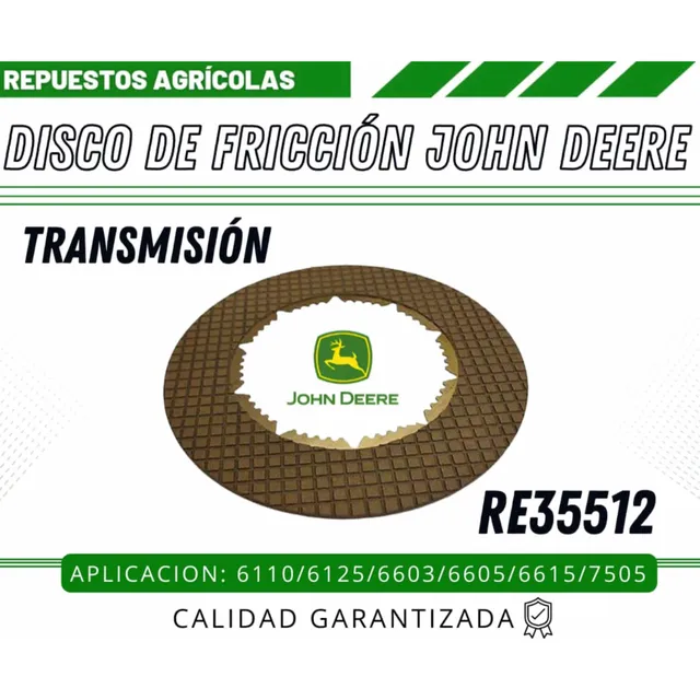 Disco De Fricción Tractor John Deere Re35512