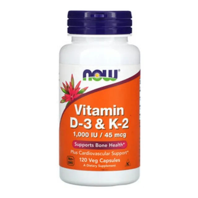 Suplemento De Vitamina D-3 Y K-2 De Now Foods, 120 Cápsulas