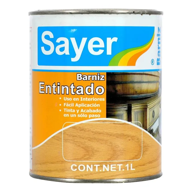 Barniz Entintado Barniz Para Madera Fácil Uso Sayer 1lt