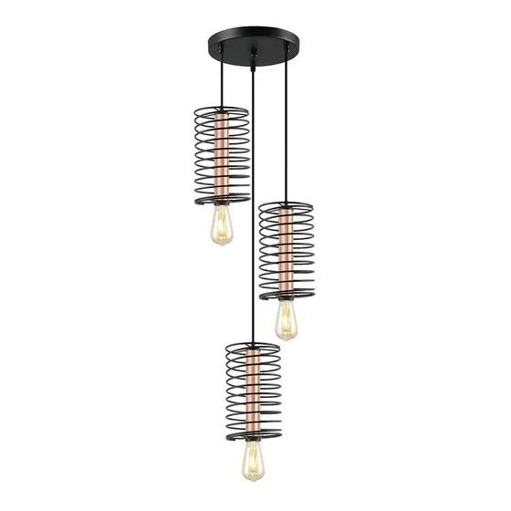 Lámpara Colgante Vintage 3 Luces Cloe 180 W 2g Iluminación
