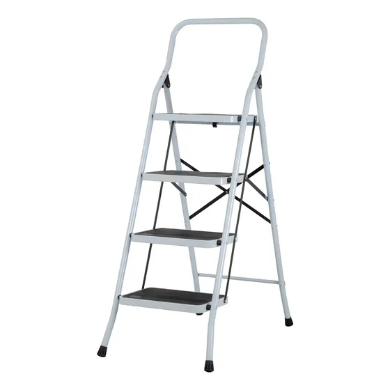 Escalera Plegable 4 Paso Acero Capacidad 150 Kg Pretul 24122