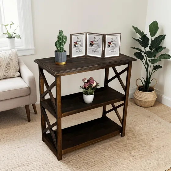 Mesa Madera Auxiliar Multiusos Recibidor Cocina Horno Noga