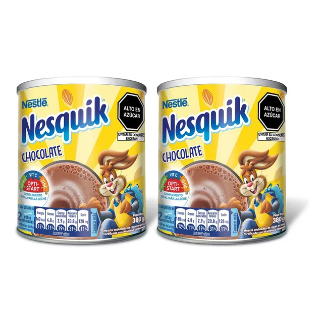 Pack 2 Nesquik Chocolate Lata 380g