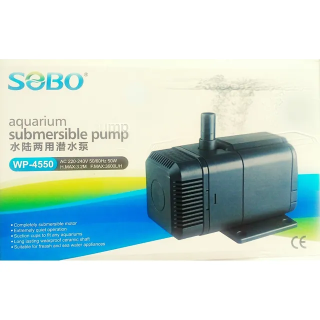 Bomba Sumergible Sobo Wp-4550 3.2m/3600l/h-acuario Pileta