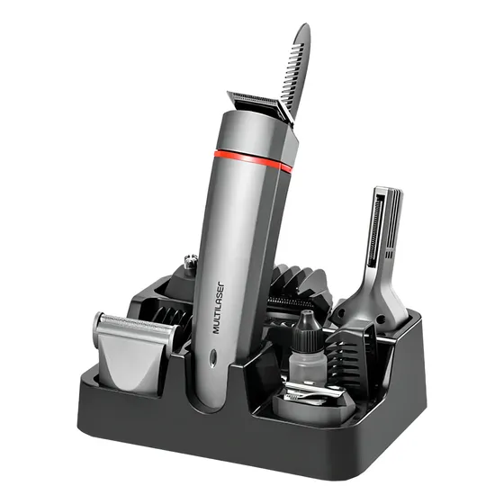 Aparador De Pelos 9 Em 1 Cinza Eb11 Multilaser 127/220V