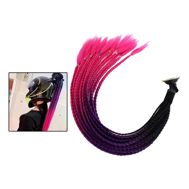 Mujeres Hombres Casco Coleta Trenzas Cola De Negro Rosa Rojo
