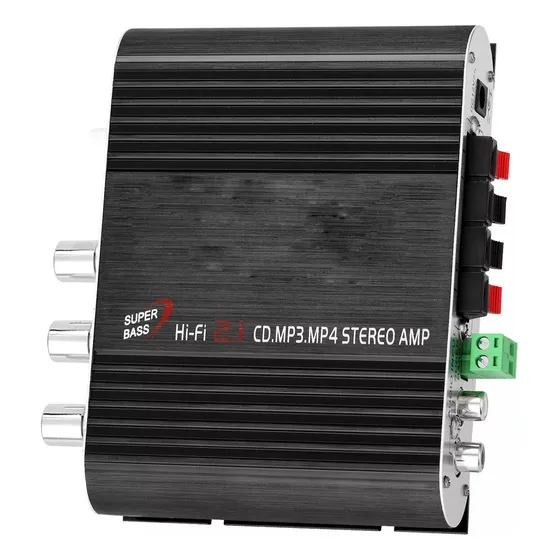 Planta Mini Amplificador 2 Canales +  1 Canal Subwoofer