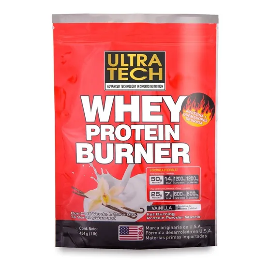 Whey Protein Burner X 454 G Proteína De Suero En Alta Concentración + Quemador En Un Solo Suplemento Sabor Vainilla
