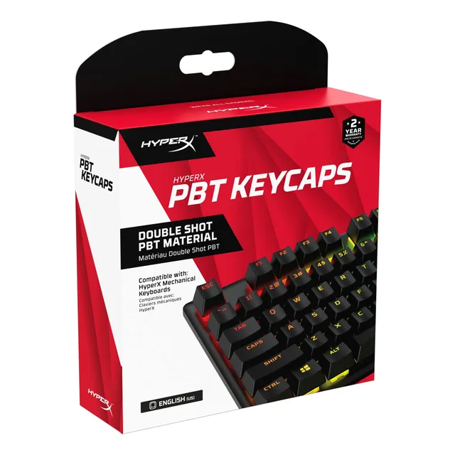 Juego Completo De Teclas Keycaps Hyperx Pbt, Diseño Inglés (