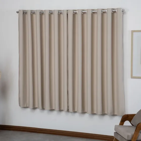 Cortina Blackout De Quarto Sala Janela 2,60 X 1,40 Corta Luz