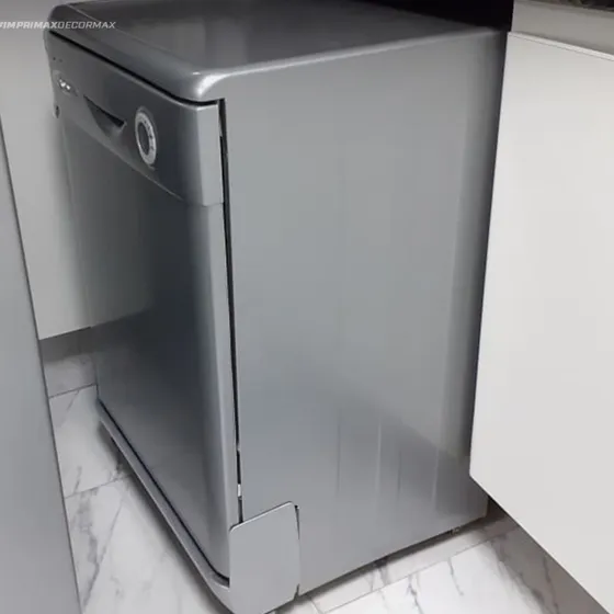 Papel Adesivo Envelopar Geladeira Fogão Prata Tipo Inox 3mt