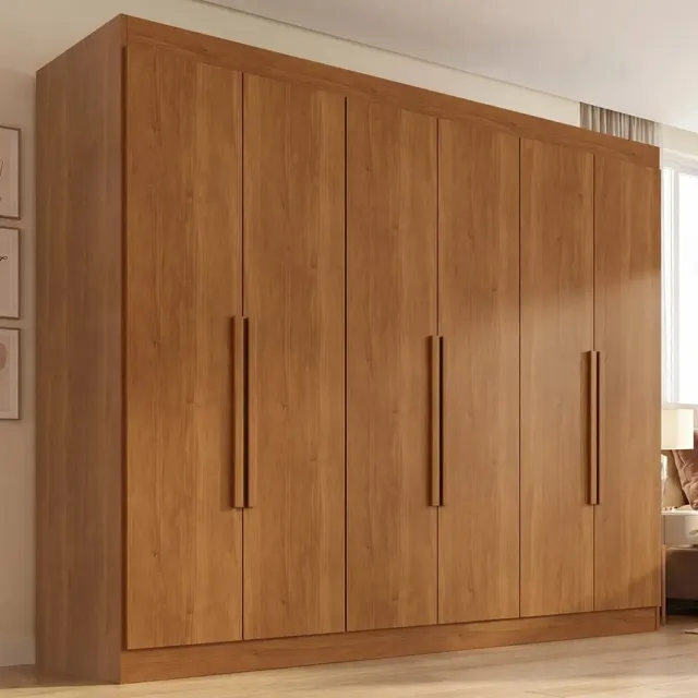 Guarda-roupa Guarda Roupa Casal 6 Portas 2 Gavetas Malta Yescasa Cinamomo