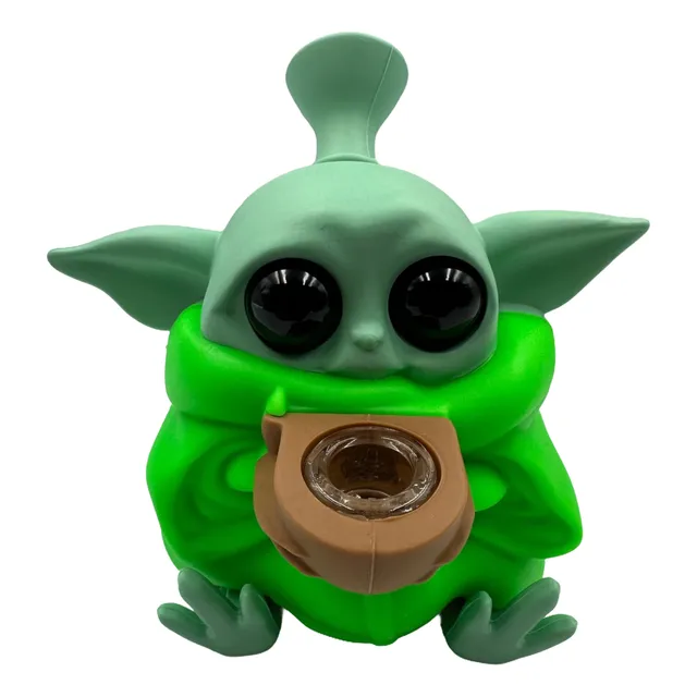 Bong Pipa Baby Yoda Goma Lavable Colores Resistente