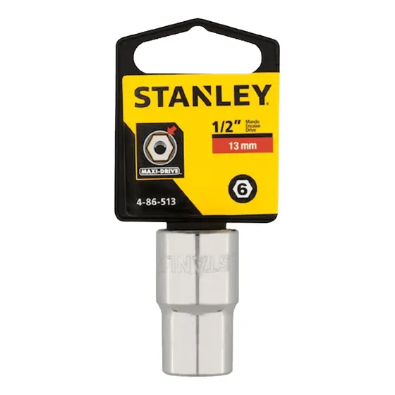 Dado Corto Hexagonal Cromado Stanley 1/2  X 13mm
