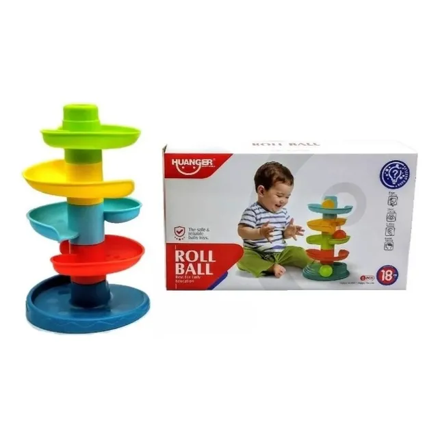Torre Didáctica Huanger Para Bebé Desarmable Con Pelotas