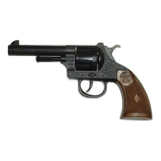 Revolver Juguete Italiano Metalico De 12 Tiros + 96 Cebitas