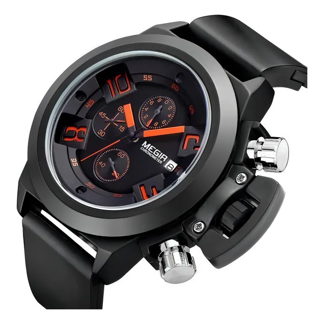 Reloj Deportivo Moderno Megir Cronometro Fechador Metalico