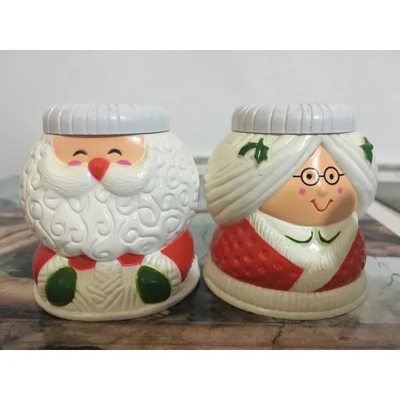 Porta Velas Santa Claus Y Sra Claus Hallmark De 7x6cm